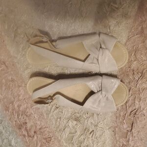 Canvas Sling Wedge Sandals Sz 9.5B